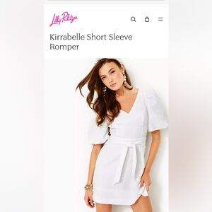 *New* Lilly Pulitzer Kirrabelle Romper with Flutter Sleeves and Fitted Waist